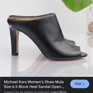 Michael Kors Black Shaw Mules